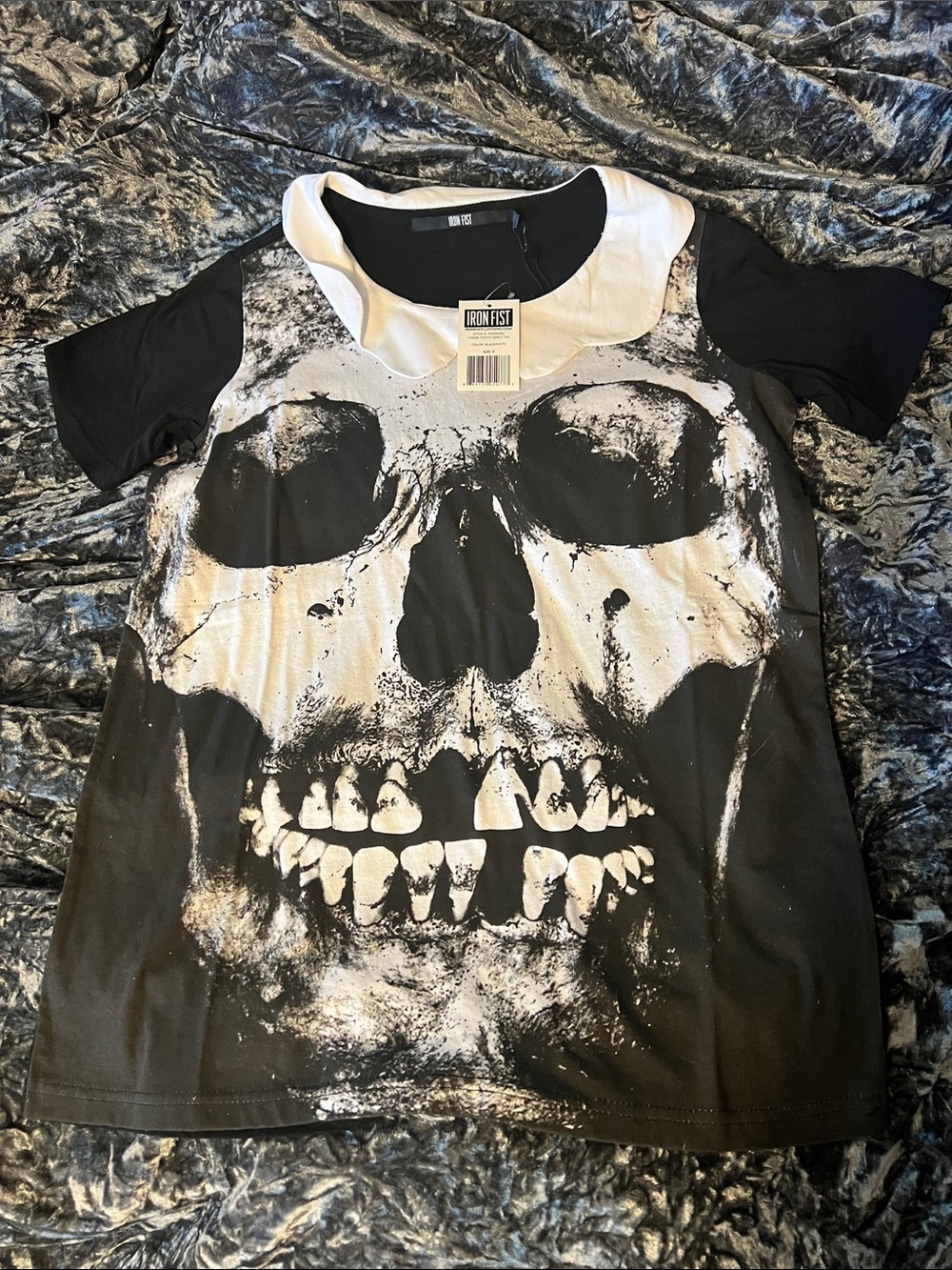 NWT Iron Fist Loose Tooth Collared Top